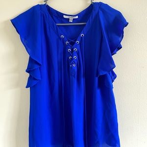 Royal blue dressy blouse